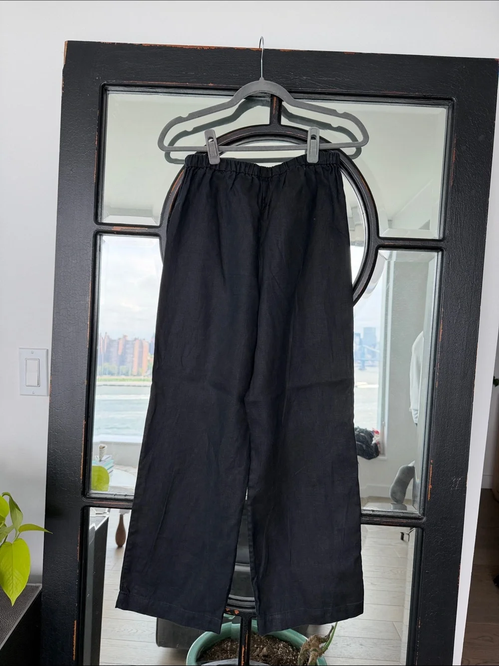 Reformation black linen